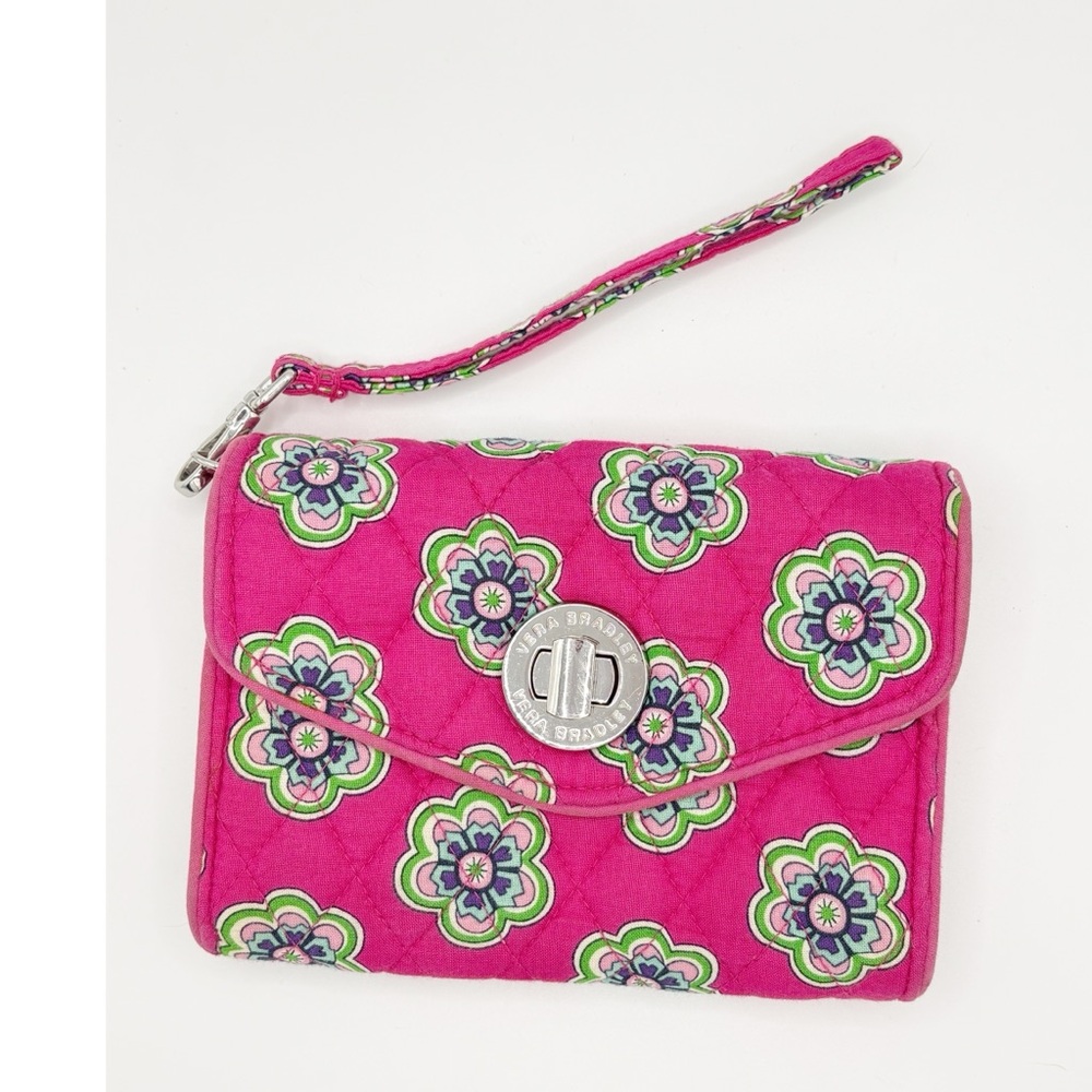 Vera Bradley Pink Swirls Quilted Cotton‎ Wallet